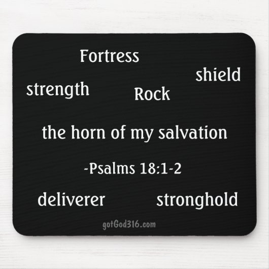 Psalm 18:1-2 gotGod316l.com Mousepad (Vorne)