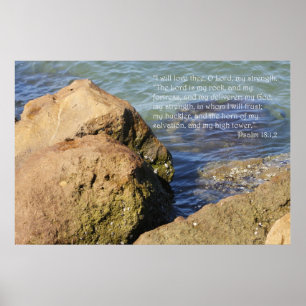 Psalm-18:1,2 Schrifts-Druck Poster