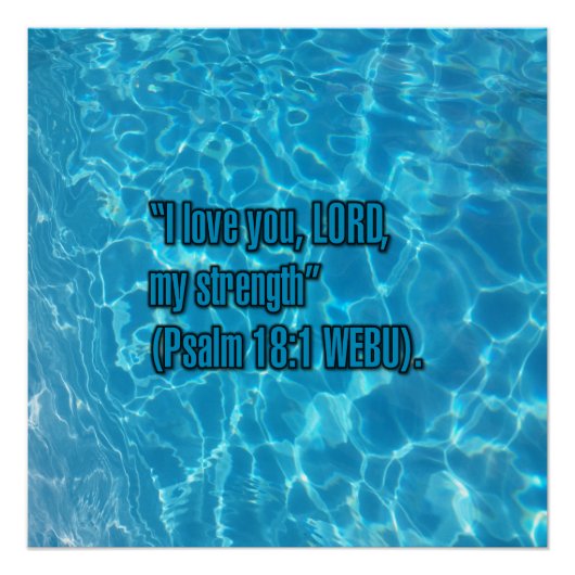 Psalm 18:1 WEBU Poster (Vorderseite)