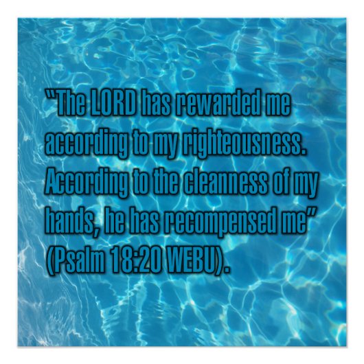 Psalm 18:20 WEBU Poster (Vorderseite)