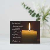 Psalm 18:28 Candle Postkarte (Stehend Vorderseite)