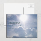 Psalm 18:28 Schleuderwolken Postkarte (Vorne/Hinten)