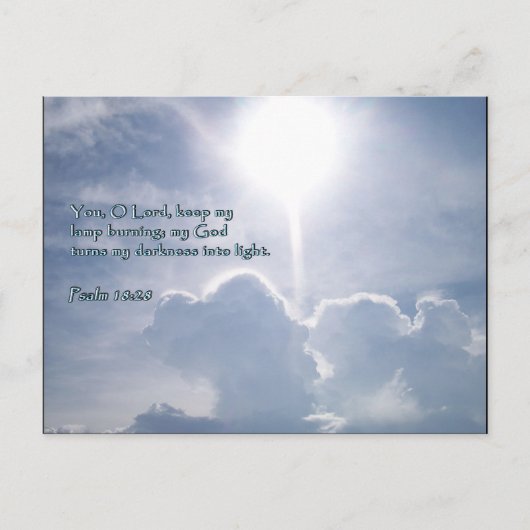 Psalm 18:28 Schleuderwolken Postkarte (Vorderseite)