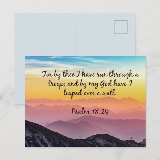 Psalm 18:29 postkarte (Vorne/Hinten)