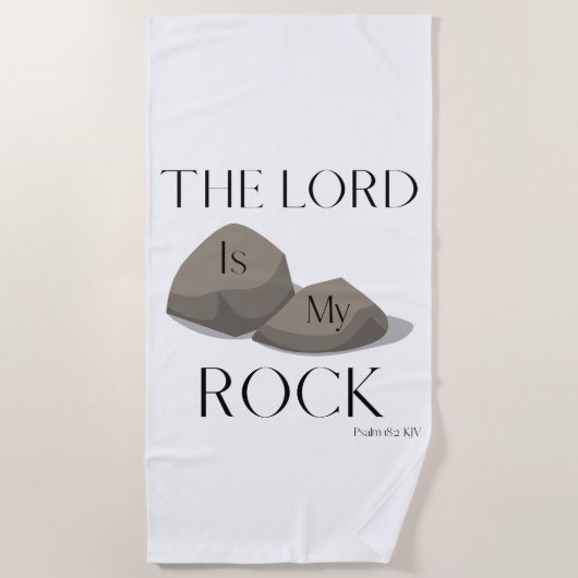 Psalm 18:2 Bibelschrift Zitat KJV Strandtuch (Vorderseite)