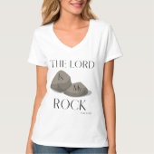 Psalm 18:2 Bibelschrift Zitat KJV Womens V-Neck T-Shirt (Vorderseite)