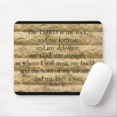 Psalm 18:2 Der Herr ist mein Felsen und meine Fest Mousepad (Mit Mouse)