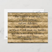 Psalm 18:2 Der Herr ist mein Felsen und meine Fest Postkarte (Vorne/Hinten)
