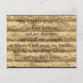 Psalm 18:2 Der Herr ist mein Felsen und meine Fest Postkarte (Vorderseite)