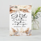 Psalm 18:2 Ermutigungskarte Dankeskarte (Stehend Vorderseite)