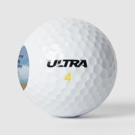 Psalm 18:2, Schrift (größerer Text) Golfball (Logo)