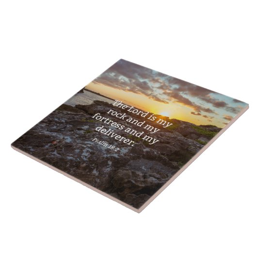 Psalm 18:2, Schriftzeichen Fliese (Seite)