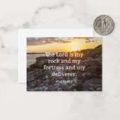 Psalm 18:2, Schriftzeichen Mitteilungskarte (Vorderseite/Rückseite Beispiel)