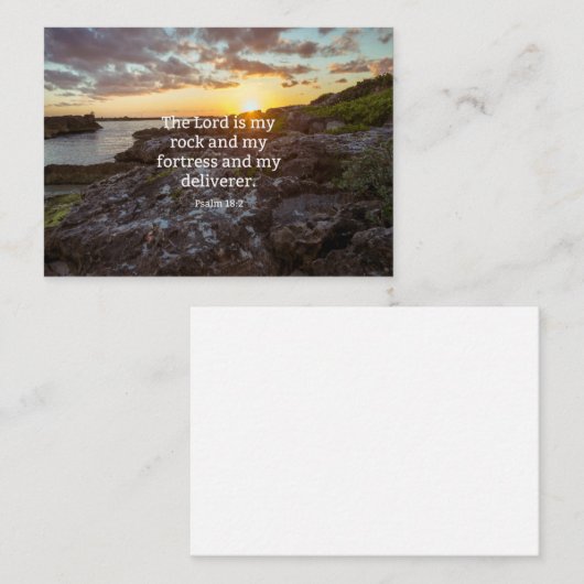 Psalm 18:2, Schriftzeichen Mitteilungskarte (Vorne/Hinten)