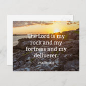 Psalm 18:2, Schriftzeichen Postkarte (Vorne/Hinten)