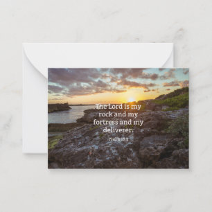 Psalm 18:2, Vers der Schrift Mitteilungskarte