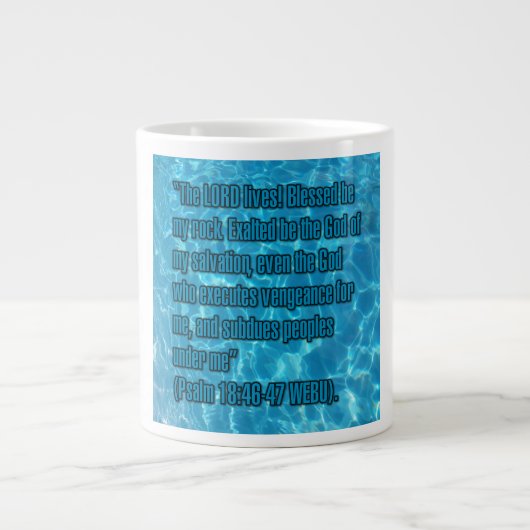 Psalm 18:46-47 WEBU Mug Jumbo-Tasse (Vorderseite)