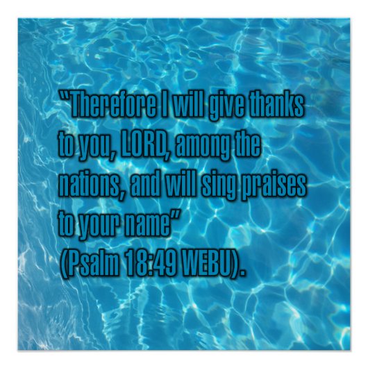 Psalm 18:49 WEBU Poster (Vorderseite)