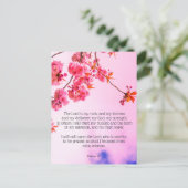 Psalm 18, christliche Postkarte der Kirschblüte (Stehend Vorderseite)