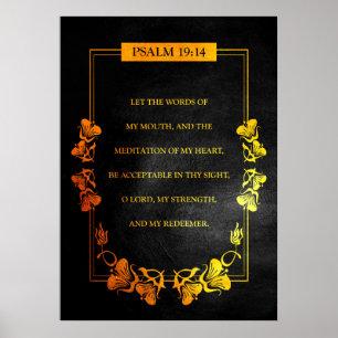 Psalm 19:14 Bibelverse Poster