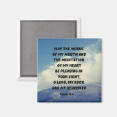 Psalm 19:14 Christlich Magnet (Vorderseite/Rückseite)