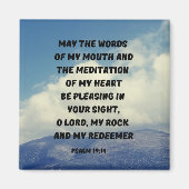 Psalm 19:14 Christlich Magnet (Vorne)