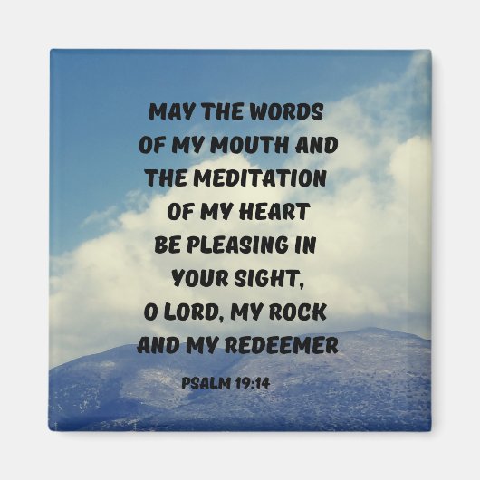 Psalm 19:14 Christlich Magnet (Vorne)