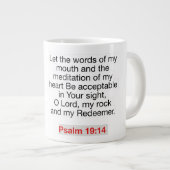 Psalm 19:14 - Jumbo-Tasse (Vorderseite Rechts)