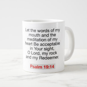 Psalm 19:14 - Jumbo-Tasse
