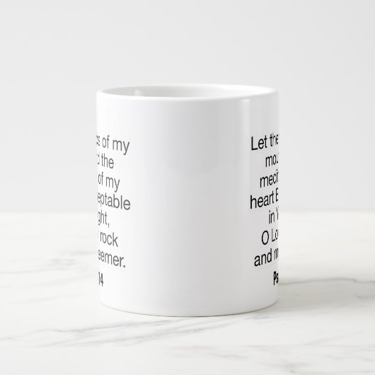 Psalm 19:14 - Jumbo-Tasse (Vorderseite)