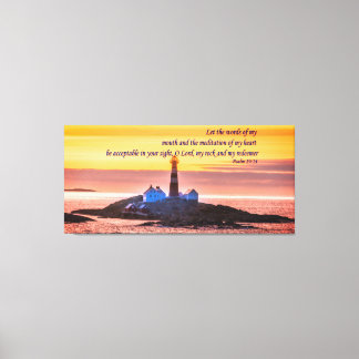 Psalm 19:14 Ließ die Worte meines Mund und... Leinwanddruck