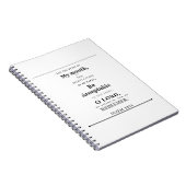 Psalm 19:14 Spiral Foto Notebook Notizblock (Rechte Seite)