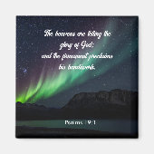 Psalm 19:1 Aurora Borealis und Sterne Magnet (Vorne)
