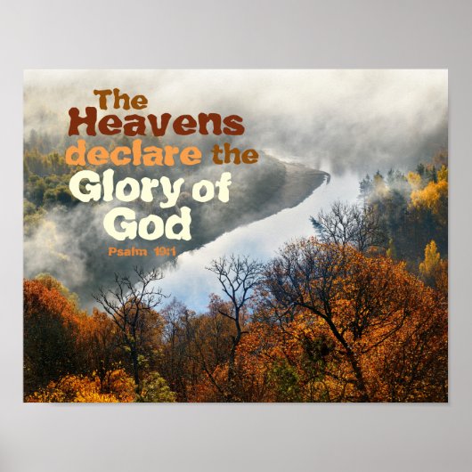 Psalm 19:1 Bibel Verse Glory of God Poster (Vorne)