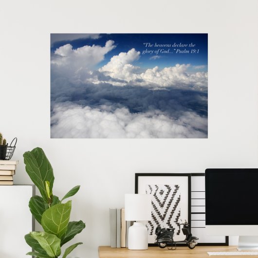 Psalm 19:1 Bibelposter Poster (Heimbüro)