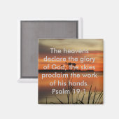 PSALM 19:1 BIBLE SCRIPTURE HEAVENS DEKLARE GLORY MAGNET (Vorderseite/Rückseite)