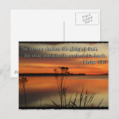 PSALM 19:1 BIBLE SCRIPTURE HEAVENS DEKLARE GLORY POSTKARTE (Vorne/Hinten)