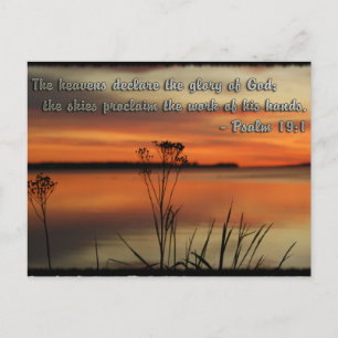 PSALM 19:1 BIBLE SCRIPTURE HEAVENS DEKLARE GLORY POSTKARTE