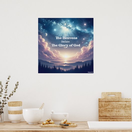 Psalm 19:1 Christliches Poster (Küche)