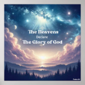 Psalm 19:1 Christliches Poster (Vorne)