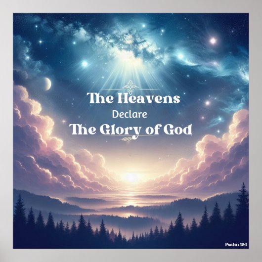 Psalm 19:1 Christliches Poster (Vorne)
