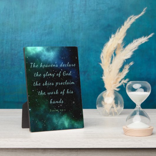 Psalm 19:1 Die Himmel verkünden die Ruhestätte Fotoplatte (Seite)