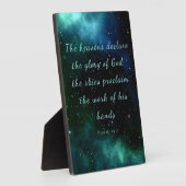 Psalm 19:1 Die Himmel verkünden die Ruhestätte Fotoplatte (Seite)