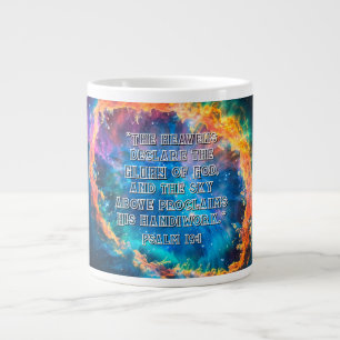 Psalm 19:1 Die Himmel verkünden Gottes Ruhm Jumbo-Tasse