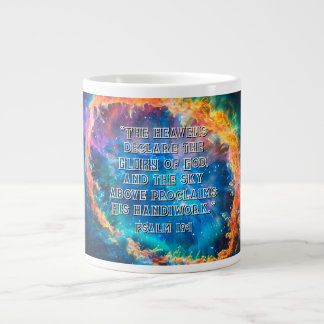 Psalm 19:1 Die Himmel verkünden Gottes Ruhm Jumbo-Tasse