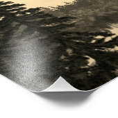 Psalm 19:1 Friedlich Sonnenuntergang Sepia-Gemälde Fotodruck (Ecke)