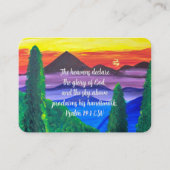Psalm 19:1 Mountain Scripture Business Card Visitenkarte (Vorderseite)