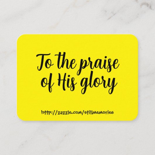 Psalm 19:1 Mountain Scripture Business Card Visitenkarte (Rückseite)