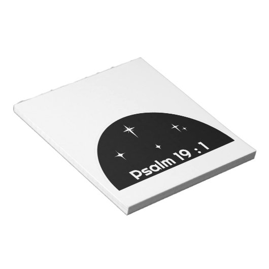 " Psalm 19:1" Notizblock (angewinkelt)