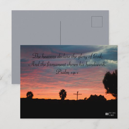 Psalm 19:1 Sunset Postkarte (Vorne/Hinten)